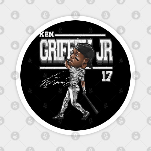 Ken Griffey Jr. Chicago W Cartoon Magnet by Jesse Gorrell